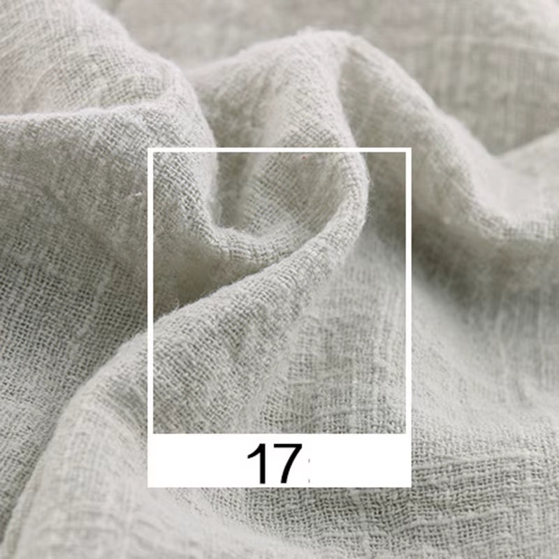 Soft Linen Cotton Fabric Organic Material Pure Natural Flax for Sewing DIY Handmade Clothes Patchwork Fabric