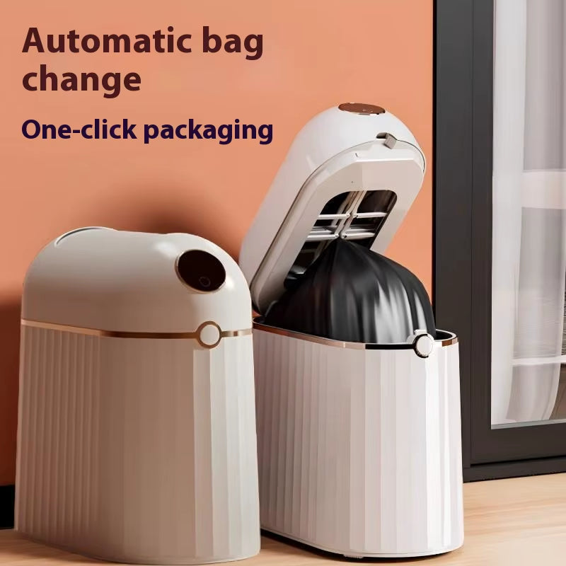 Japanese Smart Trash Bin Fully Automatic Packing Bag Replacement Sensor Electric Trash Bin Bathroom Home Supplies FYWB