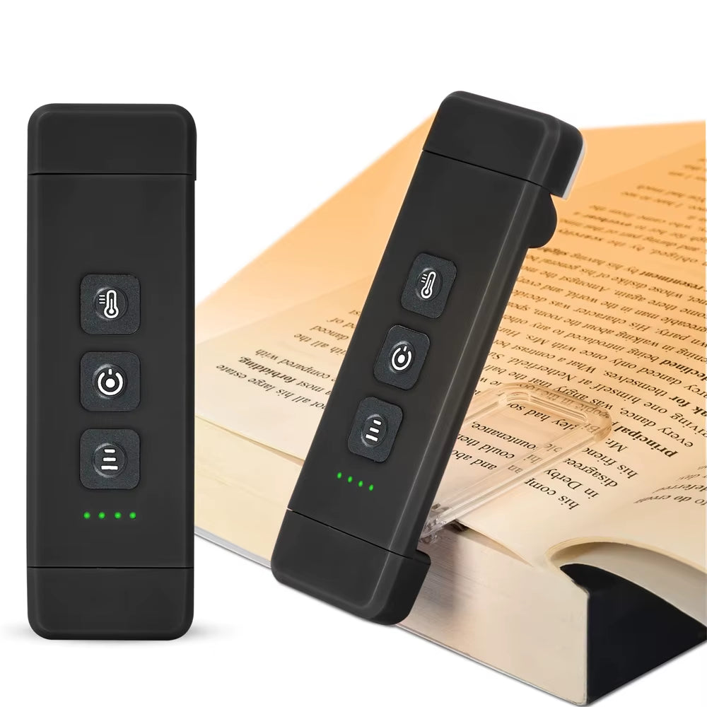 Clip-On Bookmark Book Light with Timer USB Rechargeable Reading Light Mini Led Read Light Portable Bedside Desk Light Read Lamp