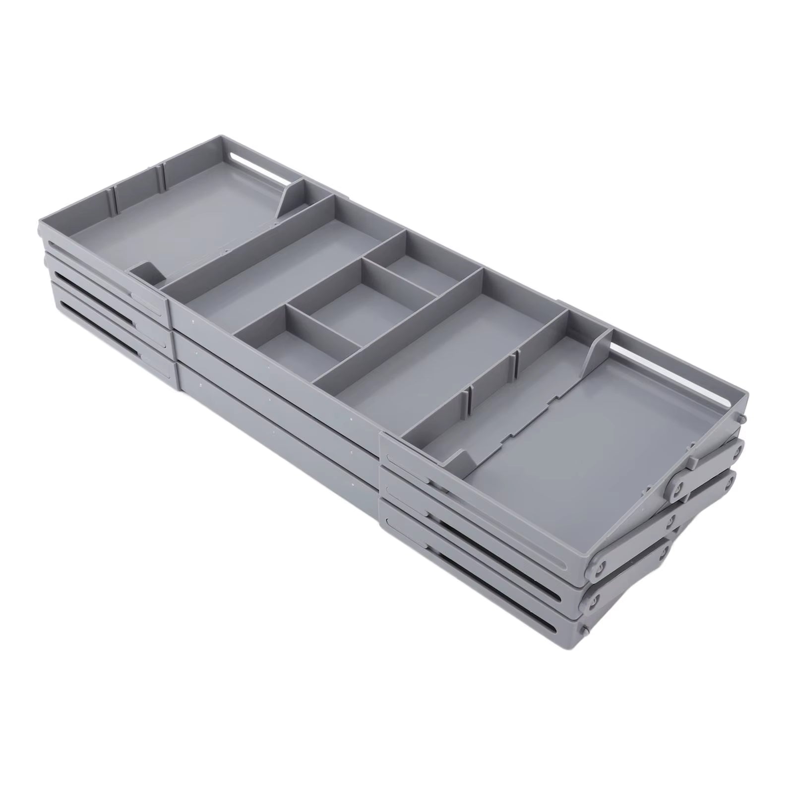 Drawer Organizer Single Row Expandable Folding Jewelry Organizer Tray Earring Storage Display Case for Office Bathroom Kitchen