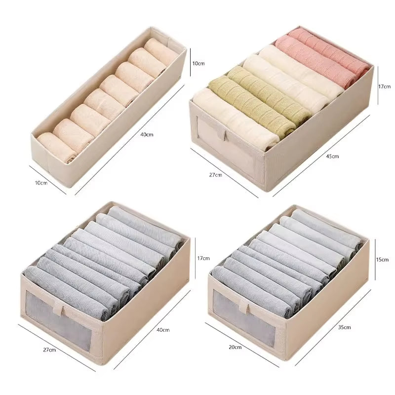 1PC Visible Wardrobe Storage Organizers Cabinet Drawer Clothes Storage Box for T-Shirts Jeans Underwear Pants Organizer Box