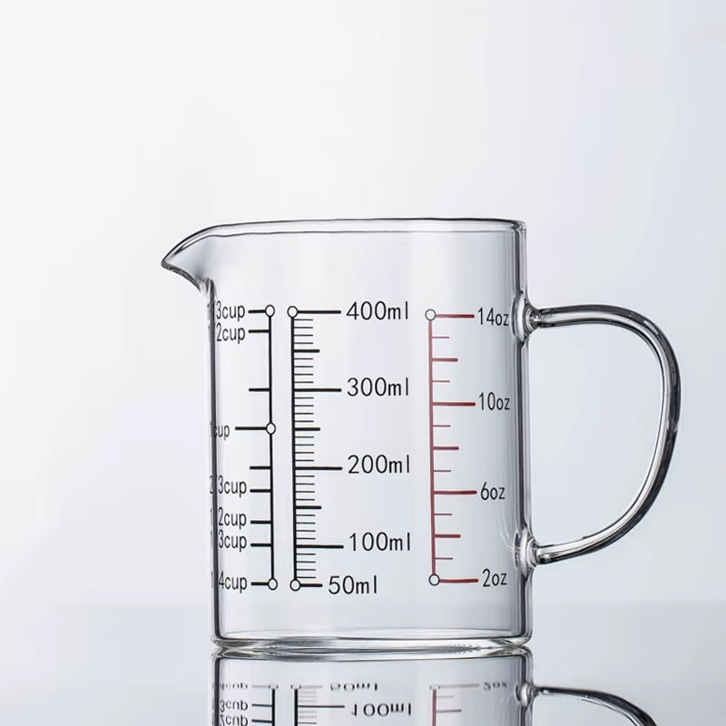 Glass Measuring Cup Household Food Grade High Borosilicate Glass Glass Convenient Durable Measuring Tools and Scales with Handle