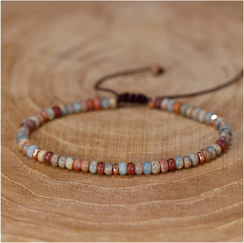 Natural Stone Crystal Dainty Bracelet Amethyst Gemstone Bracelet Handmade