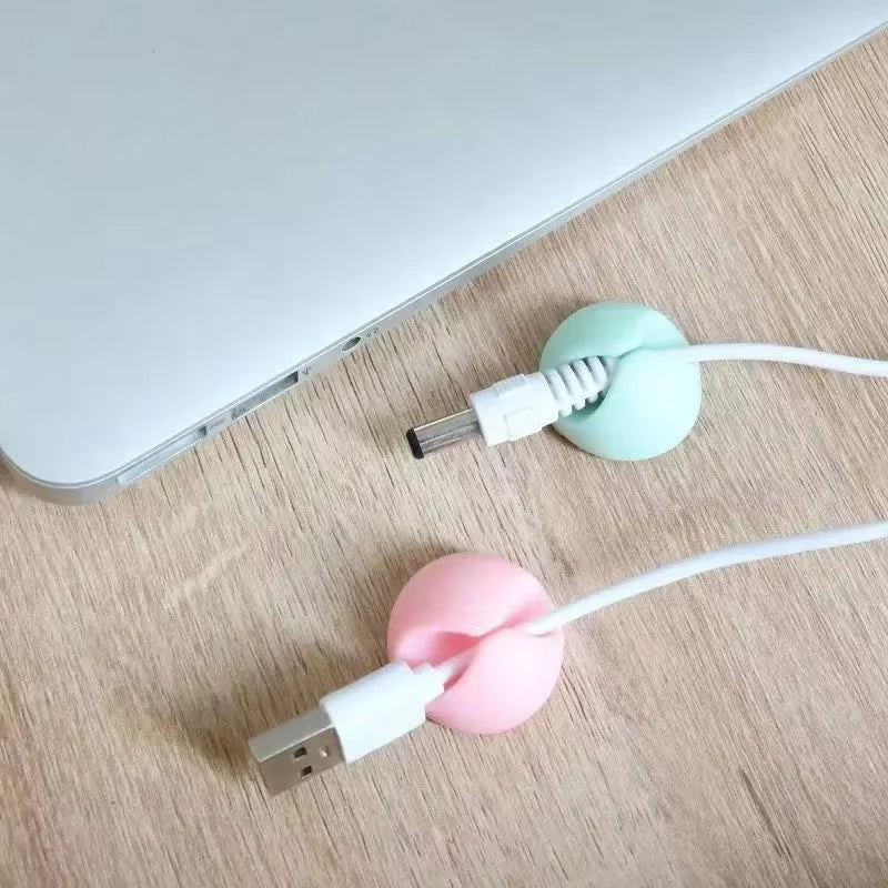 10Pcs Candy Color Cable Clip Cable Holder Adhesive Wire Keeper Cord Cable Organizer for Home Office under Desk Management