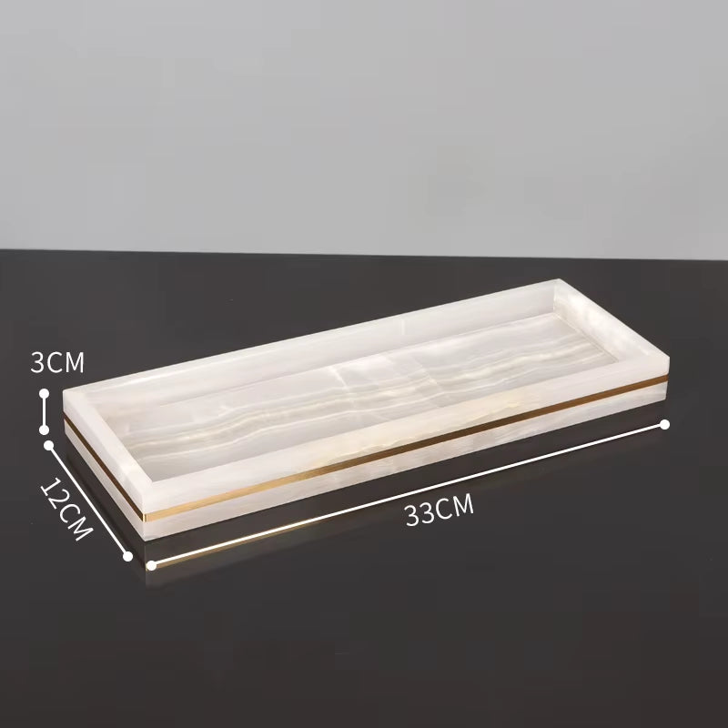White Onyx Natural Marble Bathroom Accessories Set Gold Luxury Soap Dispenser Soap Dish Tray Toothbrush Holder Bathroom Set