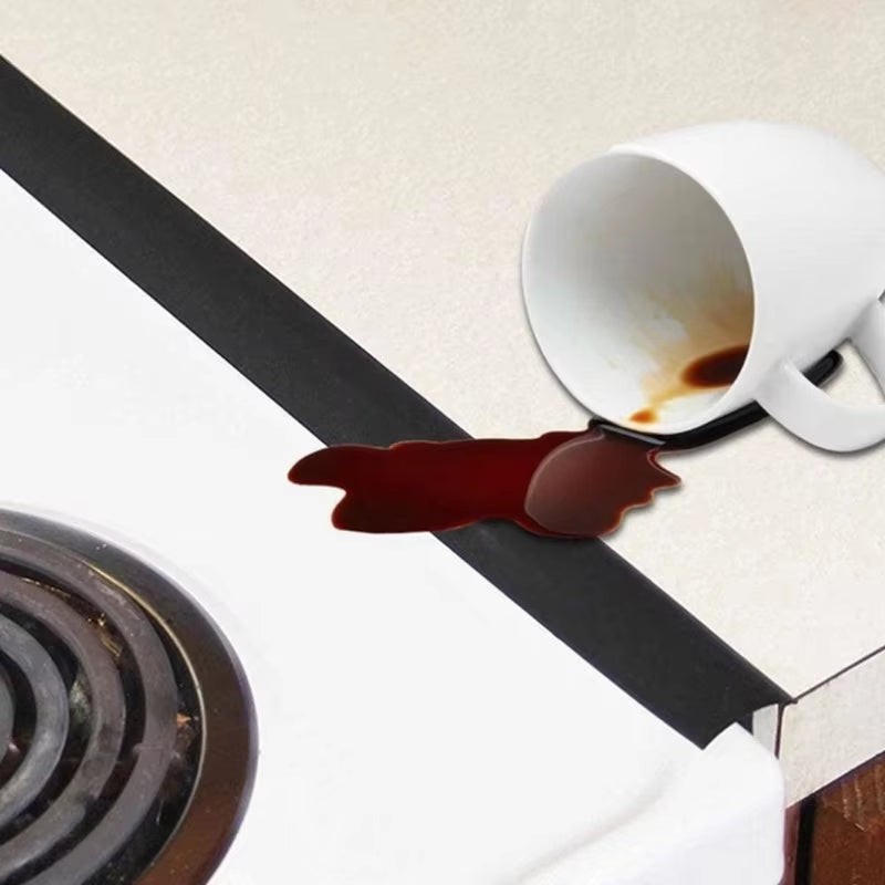 Silicone Kitchen Gap Cover Strip Oil/Dustproof/Waterproof Heat Resistant Seal Gap Filler Home Kitchen Antifouling Protector Pad