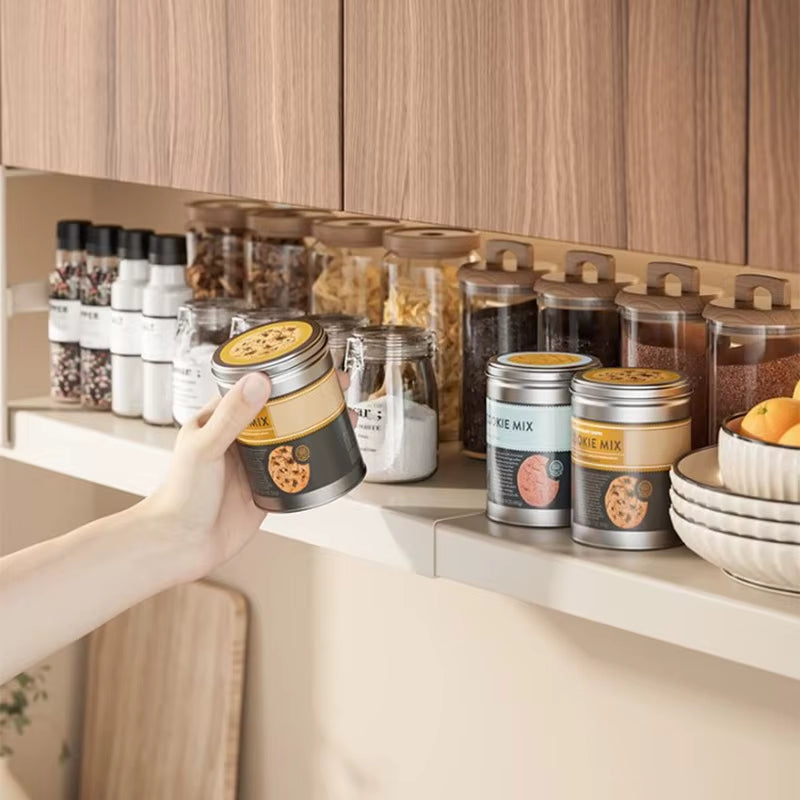 Kitchen Storage Rack Roll Paper Cling Film Hanging Shelf under the Cabinet Utensils Seasoning Storage Organizer Retractable