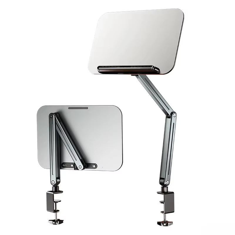 Desk Clamp Acrylic Book Stand for Reading Book Stand Holder, Adjustable Height up to 20 Inches, Suitable for Recipe, Tablet