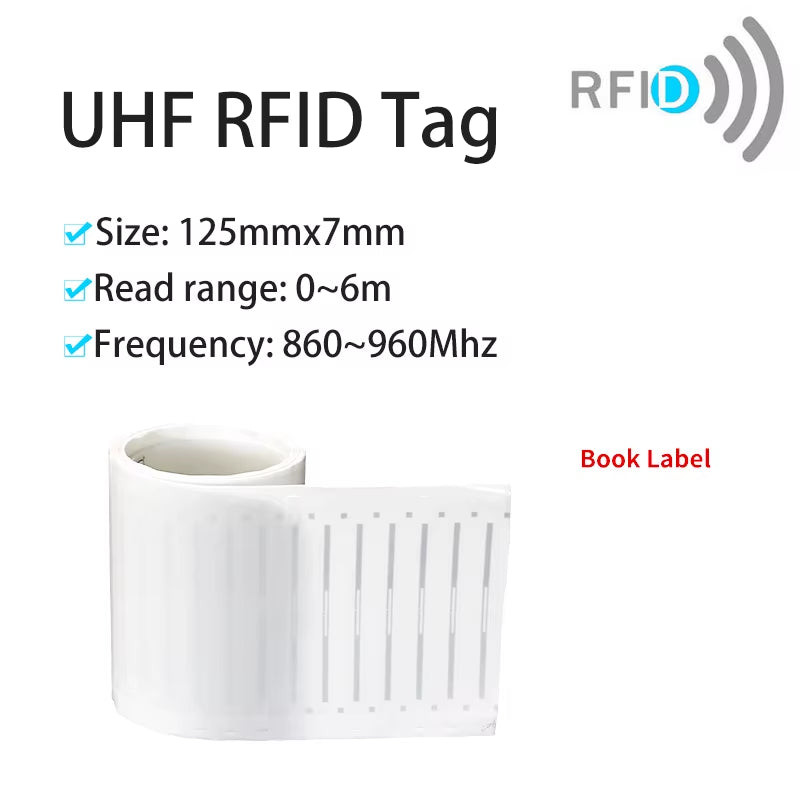 20Pcs UHF RFID Tag ISO18000-6C 860-960MHZ RFID Self-Adhesive Stickers Tag for Library Supermarket Document Warehouse Management