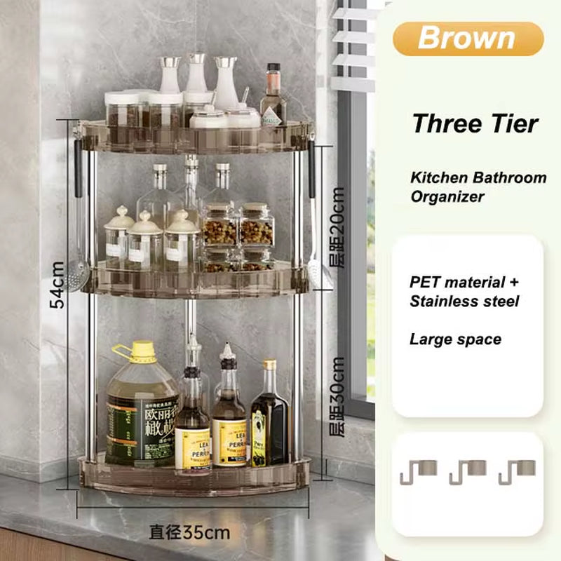 Bathroom Shelf Countertop Triangle Organizer Multi-Layer Washstand Corner Rack Multifunctional Kitchen Corner Storage Rack
