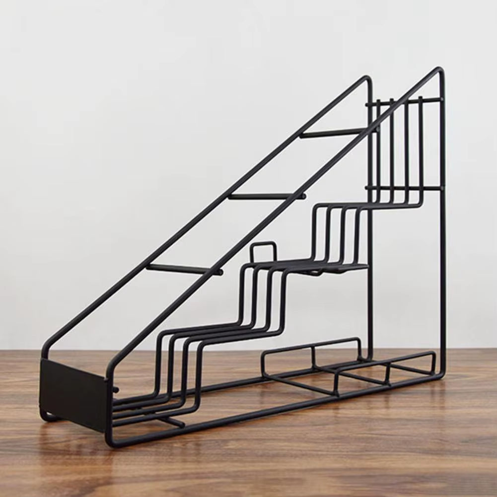 4-Tier Coffee Syrup Rack Countertop Syrup Holder Metal Coffee Syrup Bottle Organizer 4-Layer Countertop for Drink for Coffee