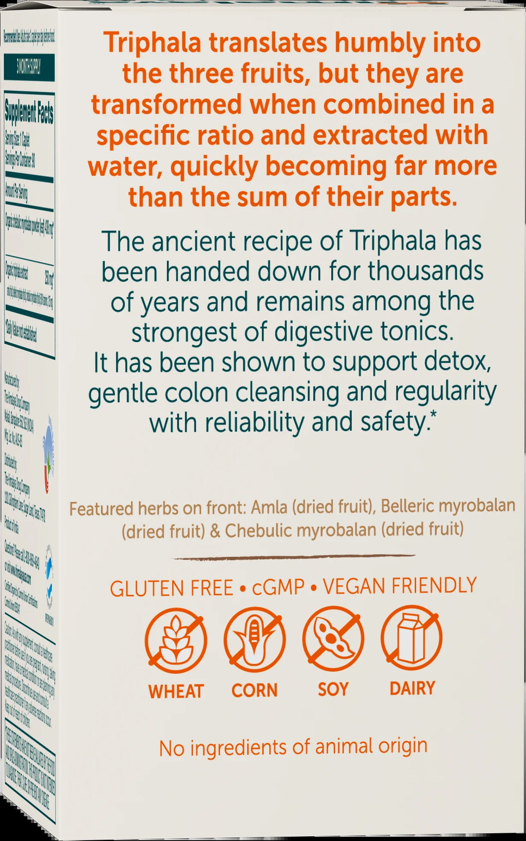 Organic Triphala, Colon Cleanse & Digestive Supplement for Occasional Constipation, 90 Caplets, 3 Month Supply