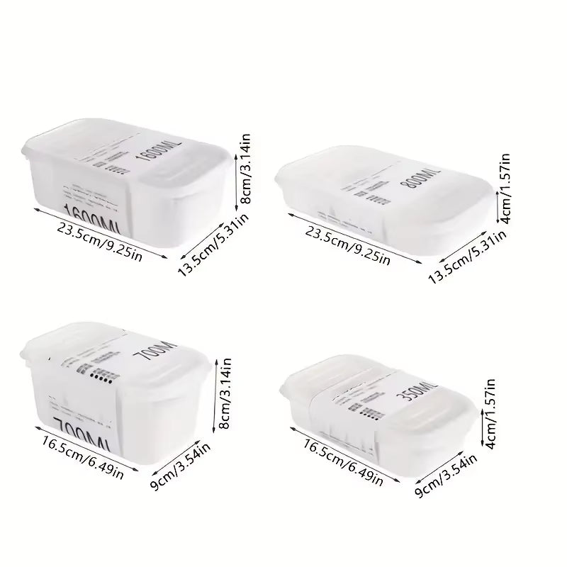 Kitchen Refrigerator Crisper with Scale Frozen Meat Packaging Food Grade Fruit and Vegetable Bento Storage Lunch Boxes Japanes ﻿