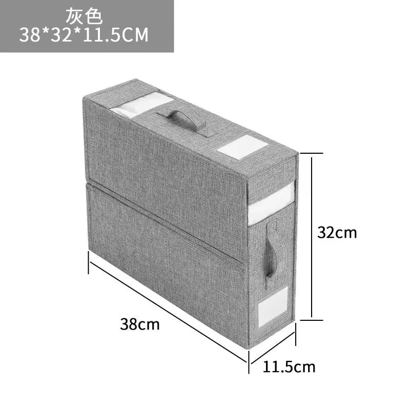 Foldable Closet Storage Bins Air and Dust Resistant Folding Bed Linen Organizer Window Clothes and Sheets Storage Box