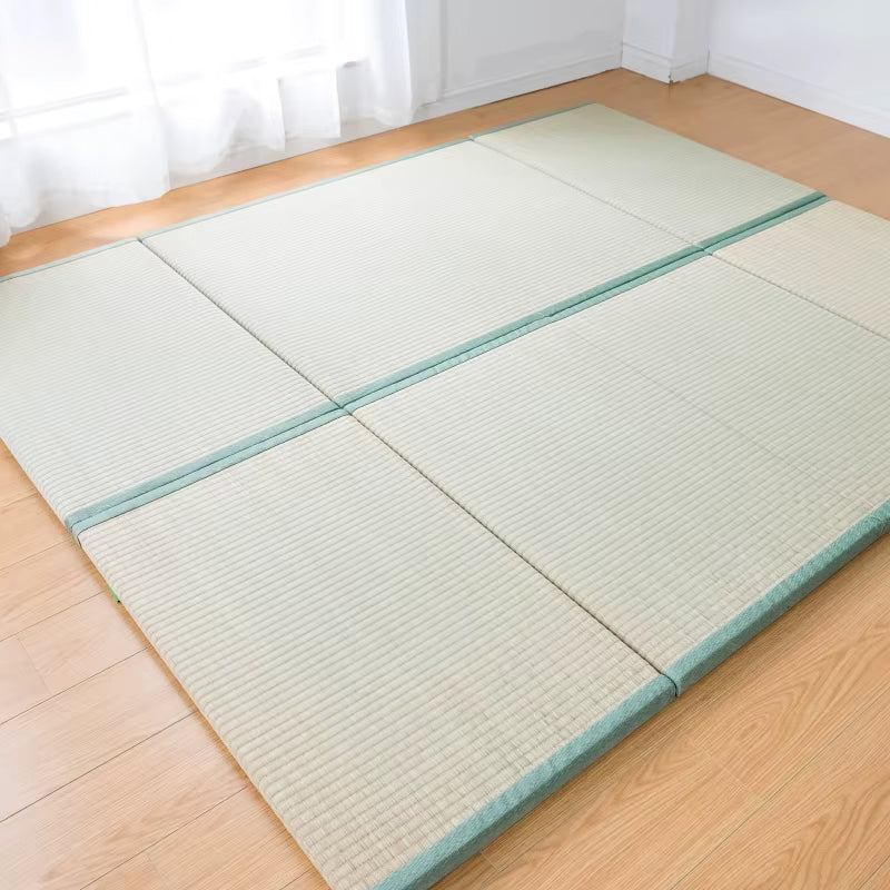 Folding Japanesecomfortable Tatami Mattress Mat Rectangle Large Foldable Floor Straw Mat for Sleeping Tatami Mat Flooring