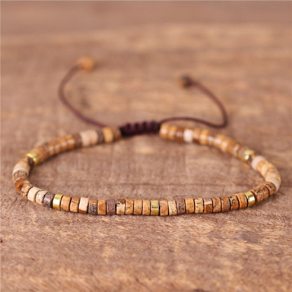 Natural Stone Crystal Dainty Bracelet Amethyst Gemstone Bracelet Handmade