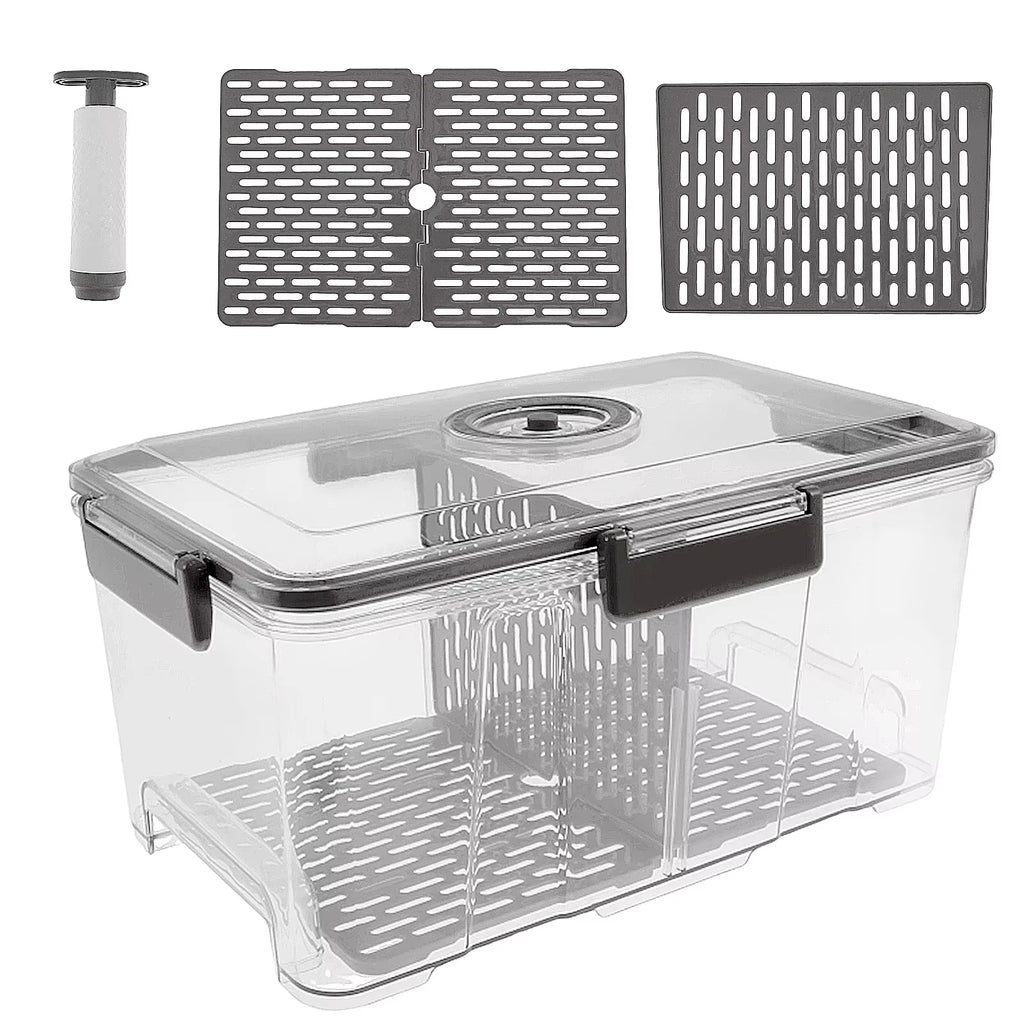Kitchen Countertop Airtight Box Transparent 8Qt Bread Storage Container Extra Large with Lid Keeper for Homemade Toast/ Bagel