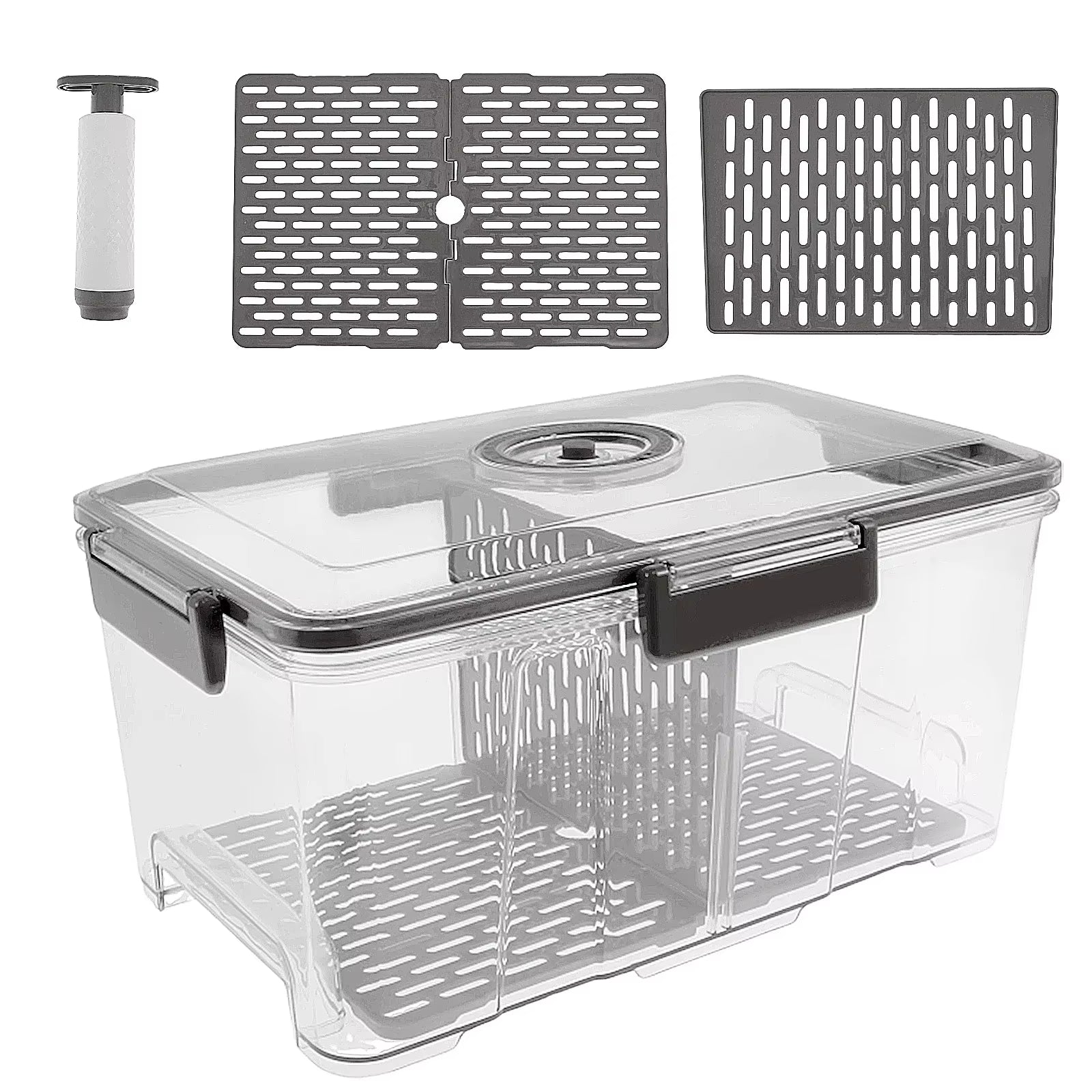 Kitchen Countertop Airtight Box Transparent 8Qt Bread Storage Container Extra Large with Lid Keeper for Homemade Toast/ Bagel