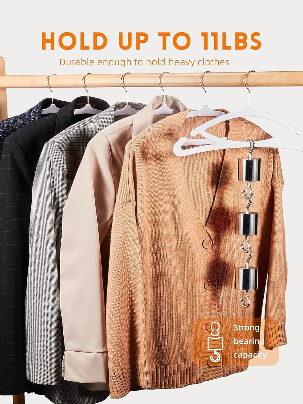 White Velvet Hangers 60 Pack, Luxury Felt Hangers Non Slip Clothes Hangers, No Shoulder Bump Focked Hanger