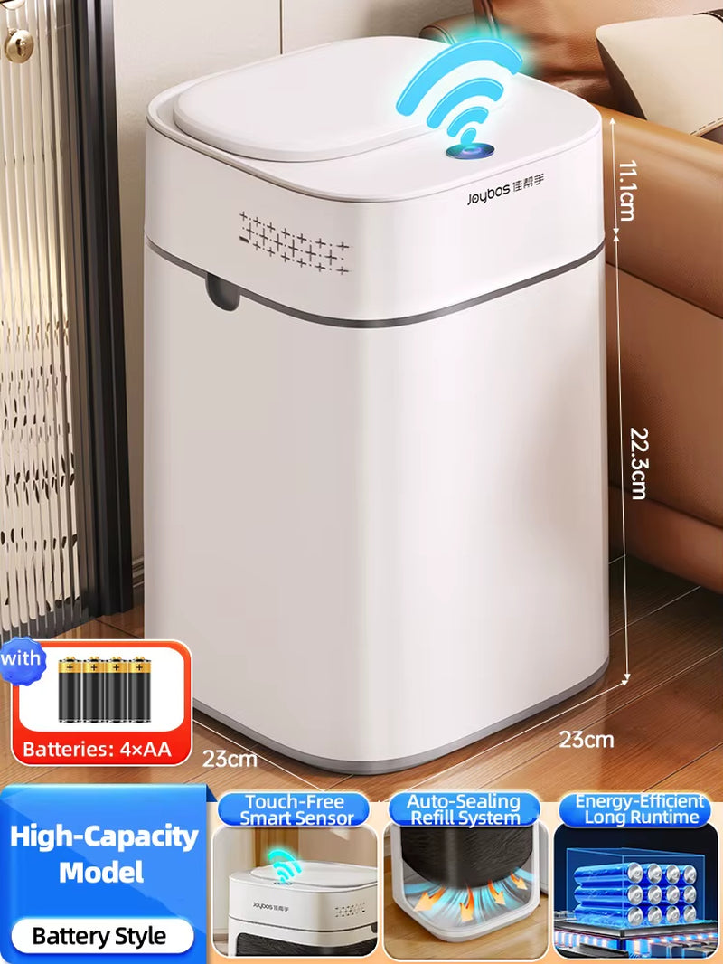 10L Smart Sensing Trash Can Rechargeable Kitchen with Lid Sundry Storage Bucket Bedroom Bathroom Toilet Paper Towel Basket
