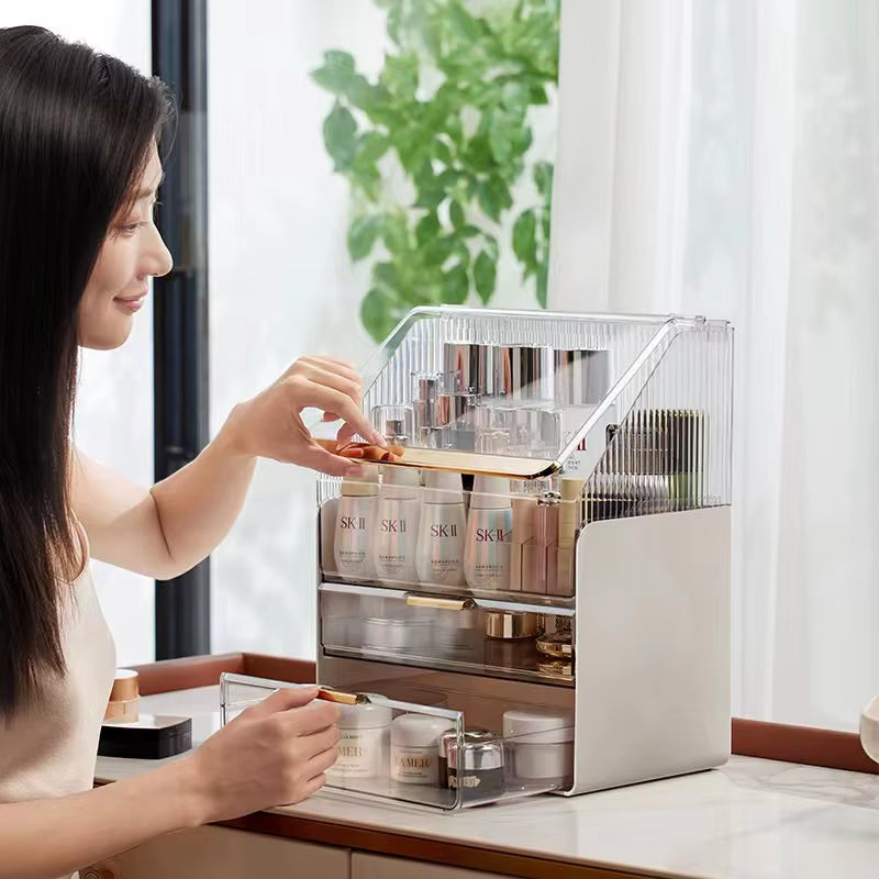 Desktop Makeup Container Drawer Large Box Cosmetic Large Capacity Storage Nail Jewelry Container Sundries Lipstick Organizer
