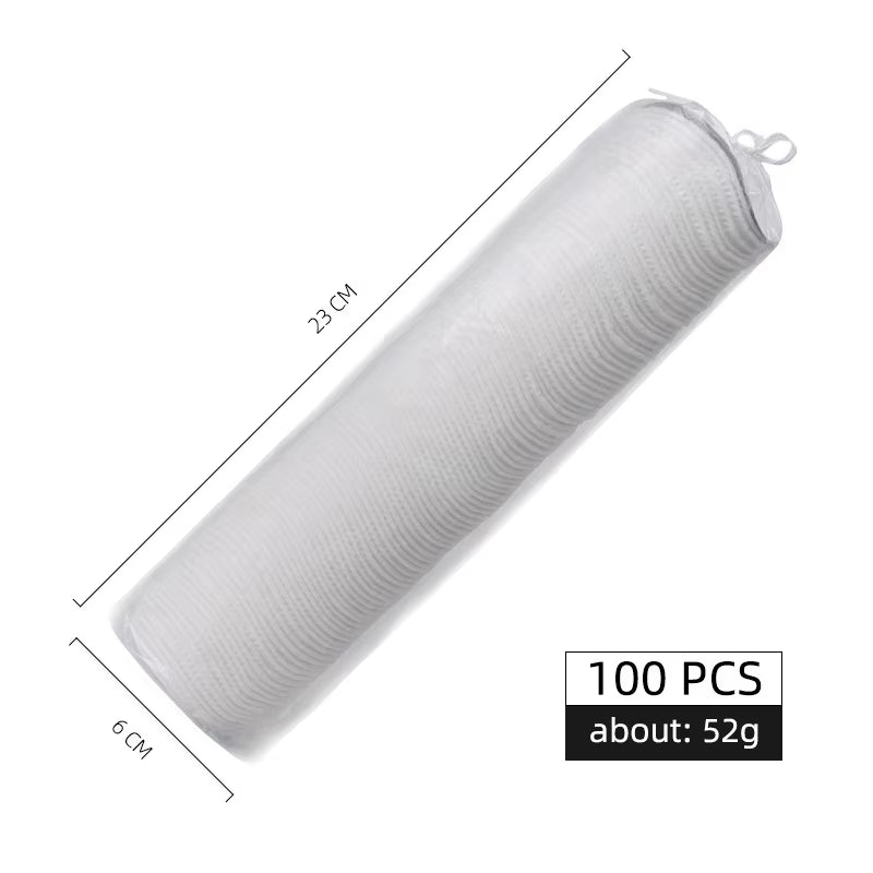 Disposable 100PCS Cosmetic Wipes Nail Art Cleaning round Pads Soft Daily Supplies Facial Cotton Makeup Remover Tool