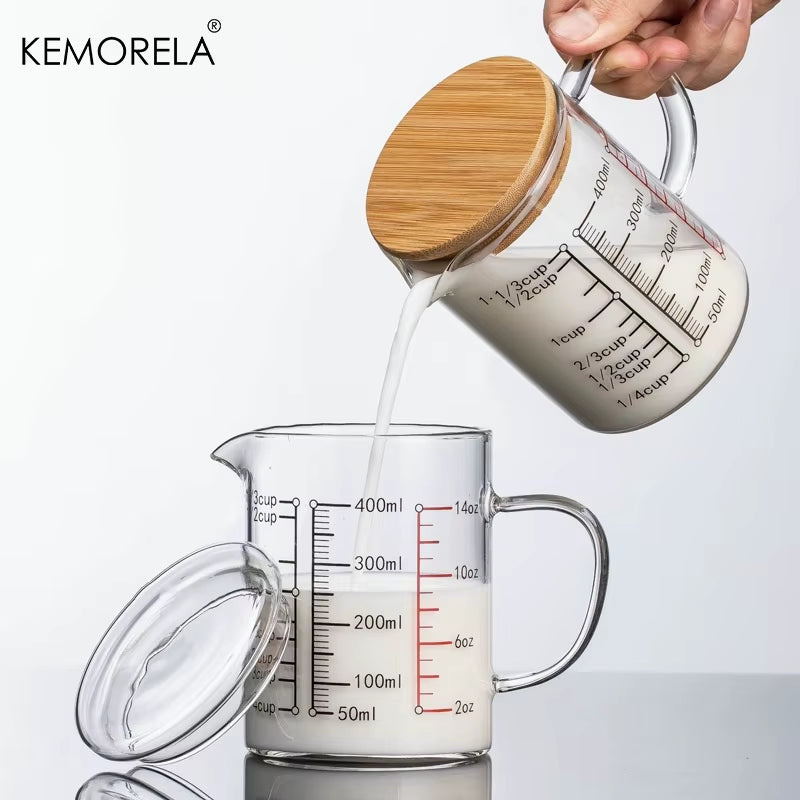 Glass Measuring Cup Household Food Grade High Borosilicate Glass Glass Convenient Durable Measuring Tools and Scales with Handle