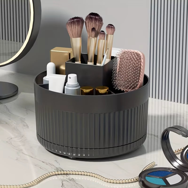 360° Rotating Makeup Organizer Countertop Makeup Organizer Bathroom Accessories Makeup Brush Holder & Lipstick Holder