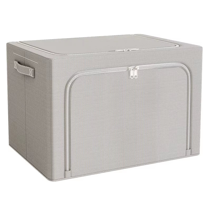 1Pcs Quilt Organizer for Underwear Storage Box Storage and Organization Transparent Clothing Foldable Fabric Steel Frame Home