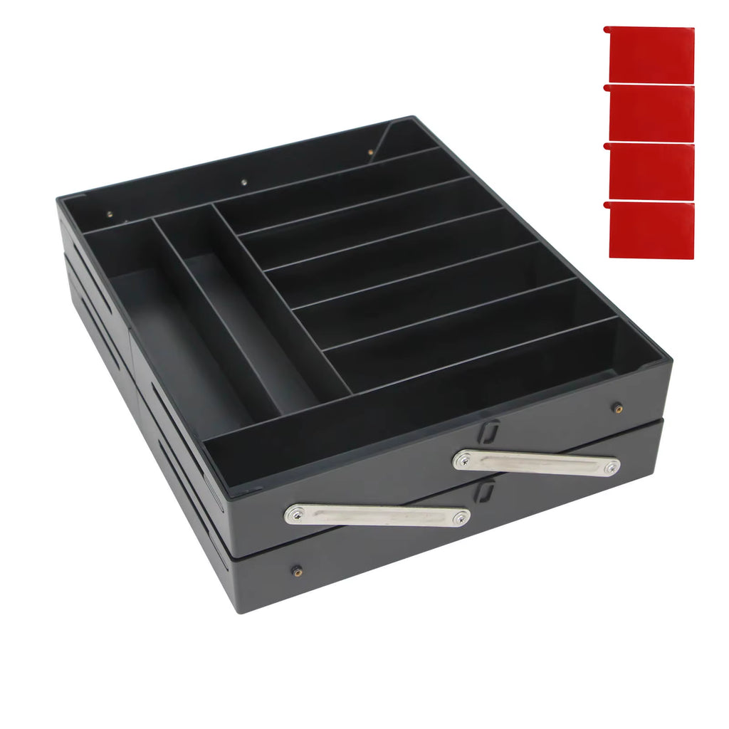 2 Tier Drawer Organizer Multi Level Collapsible Expandable Desk Organizer Trays for Office Supplies, Kitchen Gadgets Utensils