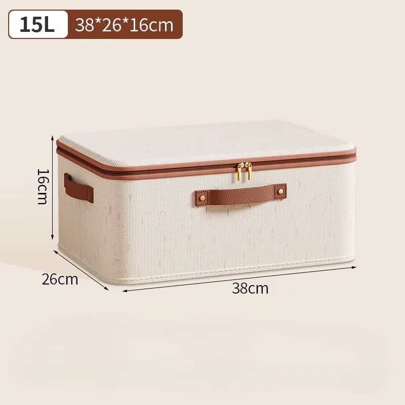 Extremely Large Thicken Clothes Organizer Home Cotton Linen Quilt Pants Sweater Storage Box Bedroom Closet Wardrobe Organizer