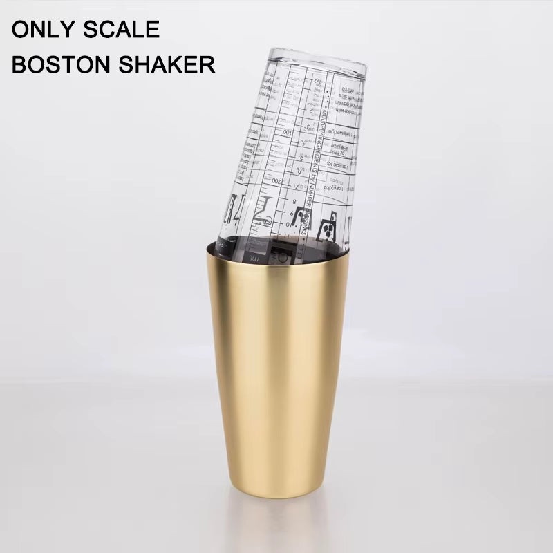 Glass Stainless Steel Cocktail Shaker Mixer Wine Martini Boston Shakers for Bartender Enthusiast Drink Party Bar Tools 500 700ML