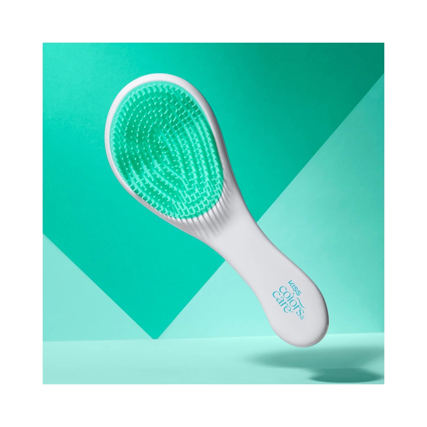 Easy Grip Detangler Brush, Slip-Proof Ergonomic Handle, Unisex, White