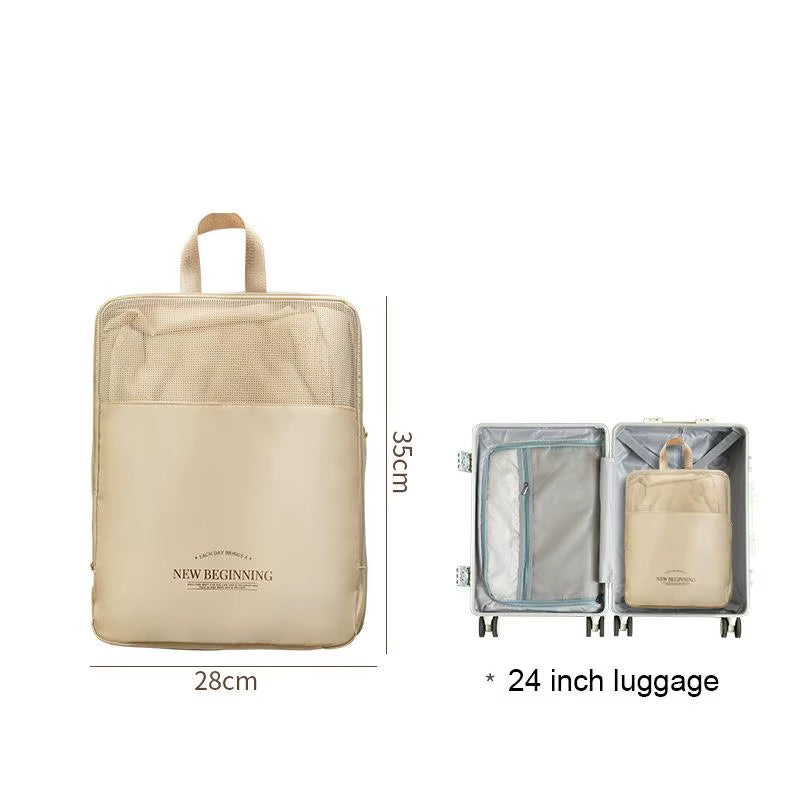 Travel Compression Packing Cube Travel Bag Luggage Organizer Travel Essentials Carry on Luggage Compression Storage Organizer