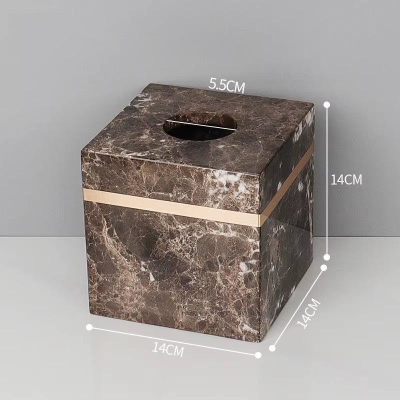 Emperador Dark Natural Marble Bathroom Set Luxury Stone Toothbrush Holder Tooth Mug Soap Dispenser Bathroom Accessories