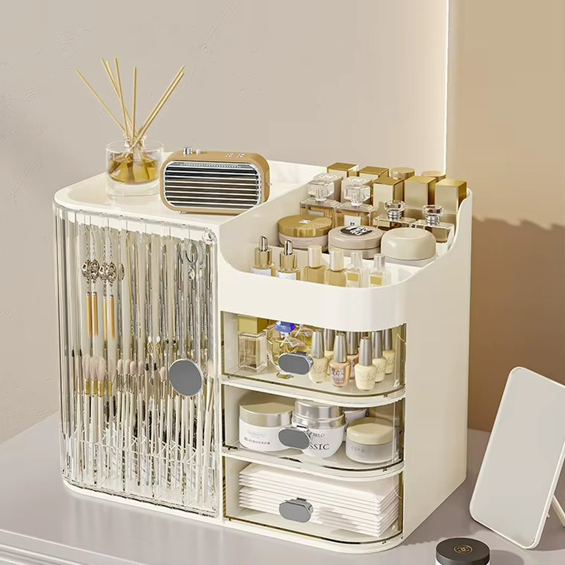 Cosmetics Storage Box Drawer Type Desk Storage Cabinet Dressing Table Sundries Storage Box Lipstick Facial Mask Storage Box