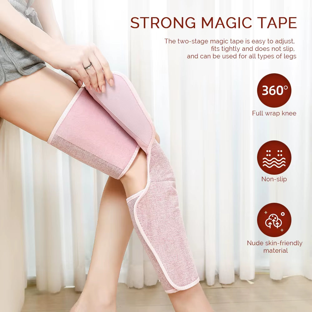 Electric Leg and Knee Massager Wireless Thigh Calf Vibration Massager Air Pressure Leg Relaxation Kneading Massager