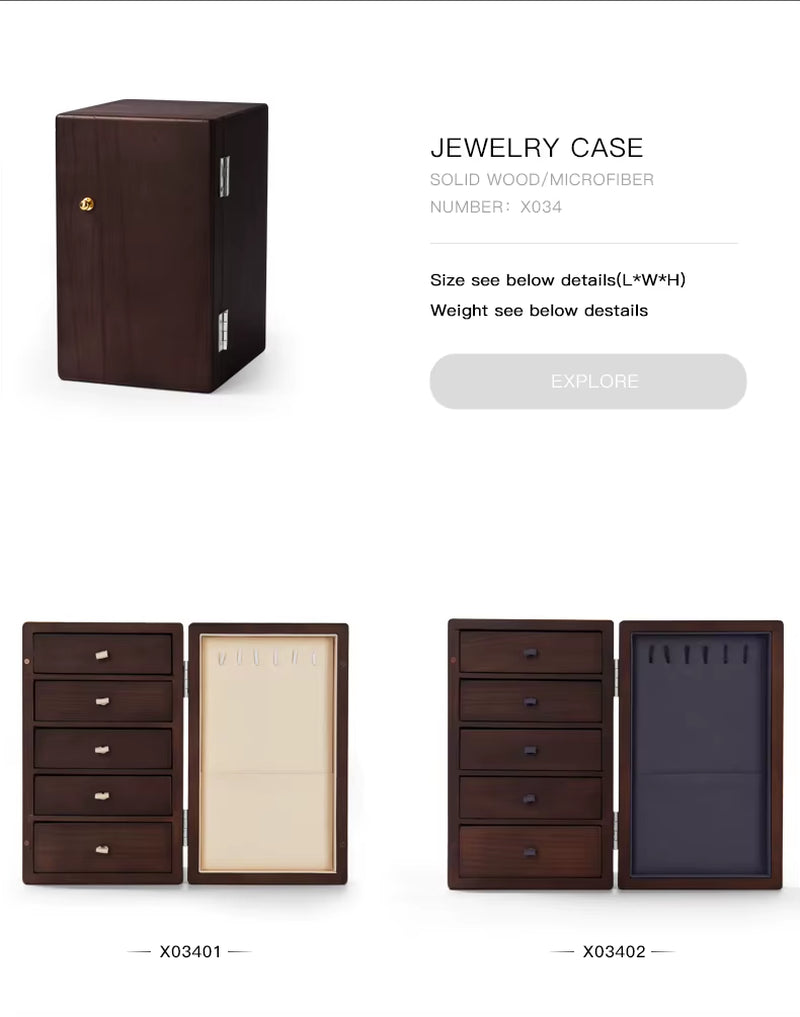 Large Wooden Cabinet Box Jewelry Accessories Organizer Storage Cabinet Jewelry Storage Box Organiser Wood Jewelry Storage