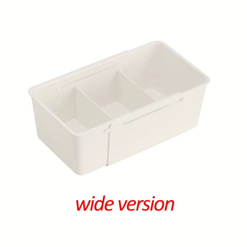 Compartment Storage Box Adjustable Functional Retractable Storage Box Home Storage Drawer with Divider Compartmentalized Design