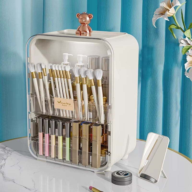 Cosmetic Organizer Large Capacity New Desktop Organizer Dust Lipstick Skincare Dressing Table Light Luxury Storage Racks