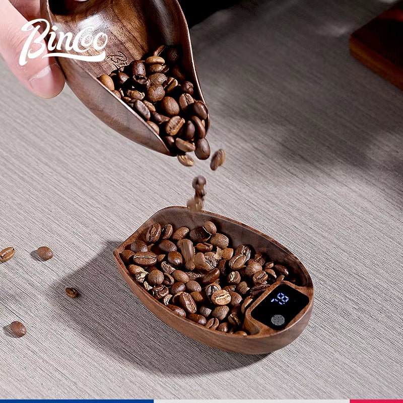 Bincoo Intelligent Electronic Scale Kitchen Scale Professional Coffee Scale Portable Bean Tray Precise 0.1G Weight Rechargeable