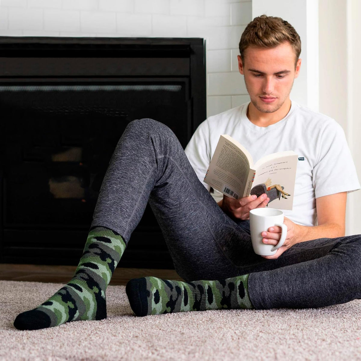 Thermal Socks for Men - Extreme Cold Weather, 2 Pack Thick Warm Socks, Winter Insulated, Size 6-12.5