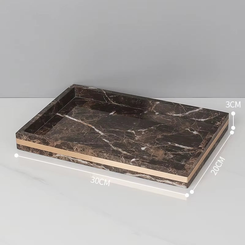 Emperador Dark Natural Marble Bathroom Set Luxury Stone Toothbrush Holder Tooth Mug Soap Dispenser Bathroom Accessories