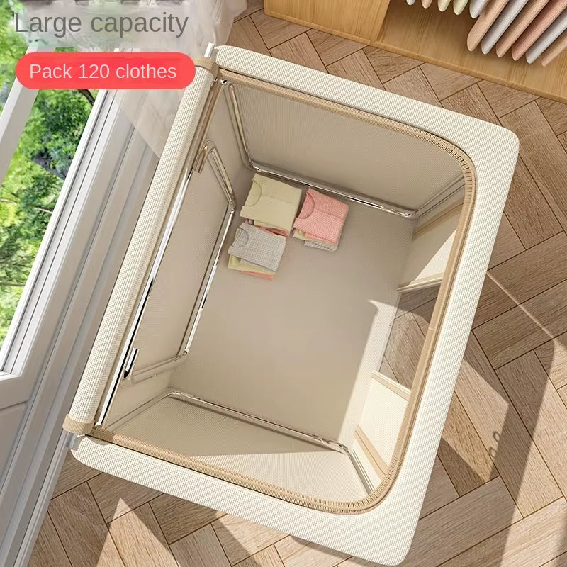 Clothing Storage Box - Household Large Capacity Quilt Storage Cabinet, Foldable - Steel Frame Support - Waterproof Oxford (60Cm)