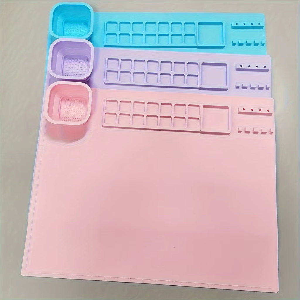 1Pc Silicone Painting Mat, Art Mat, Silicone Painting Mat, Washable Silicone Graffiti Mat, Oil Painting Mat, Color Painting Mat