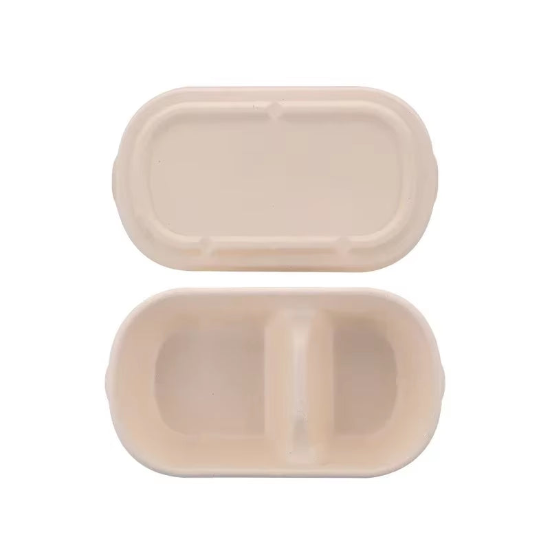 Light Food Lunch Box Biodegradable Lunchbox Microwave Disposable Food Container Vegetable Salad Takeaway Packing Box