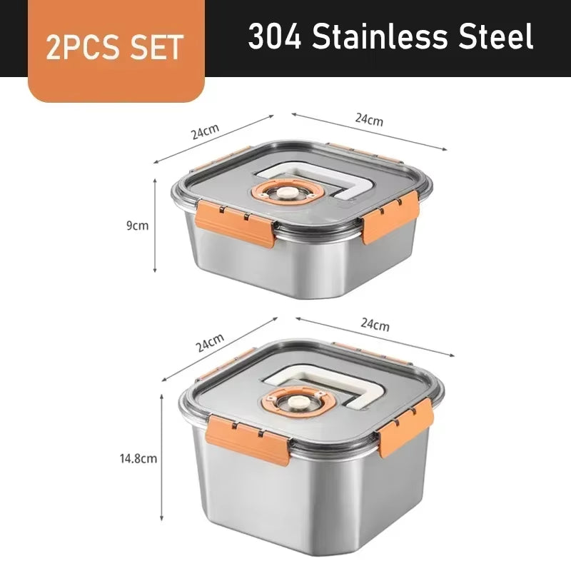Vacuum Food Storage Box Fresh-Keeping Canister Sealed Storage Container Large Capacity Food Dispenser Kitchen Storage Box