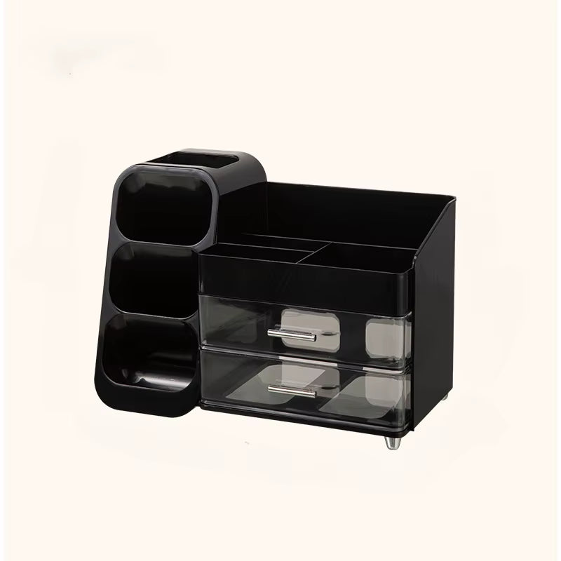 Slant Insertion Cosmetic Storage Box, Dressing Table Desktop, Large Capacity Skincare Shelf, Stationery Storage Box, Pen Holder