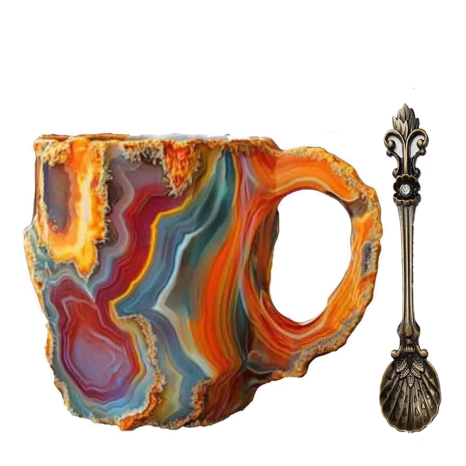 Mineral Crystal Coffee Mug 2025 New Multi-Colored Elegant Crystal Christmas Mugs Gift for Home and Office Kitchen Supplies