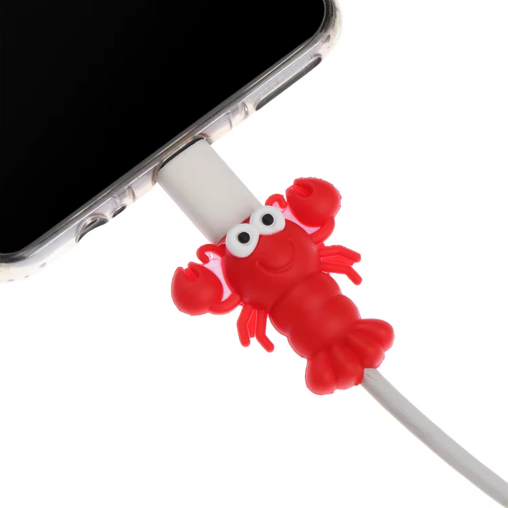 Cartoon Insect Shape Wire Cord Protector Silicone Case Data Line Cover Cute Animal Wired Earphone USB Charger Cable Protectors